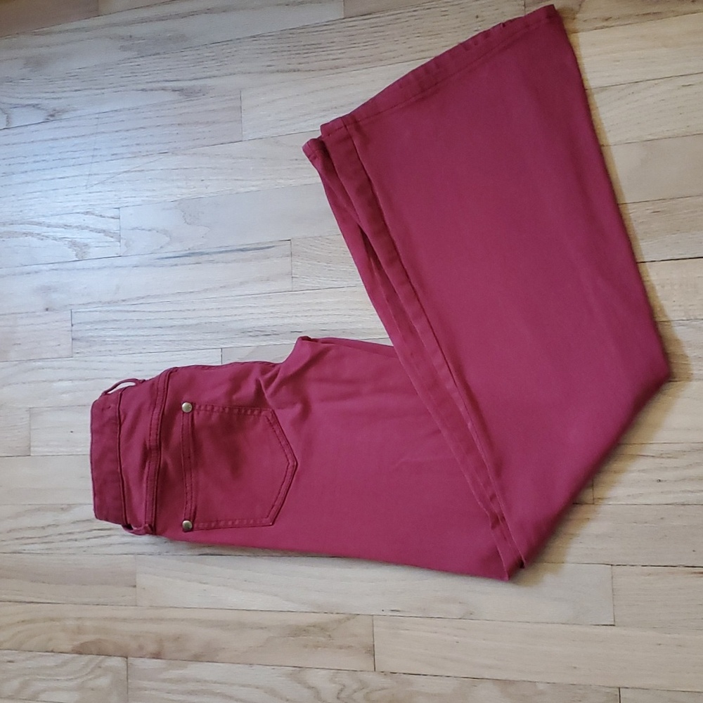 Free People, red flare pants, size 26